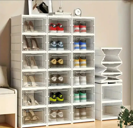 Livify™ LuxeStack Foldable Shoe Boxes